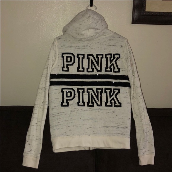 PINK Victoria's Secret Jackets & Blazers - Pink Sweater with black sequins 🌺